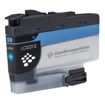 Brother LC-3233C inkt cartridge Cyaan (16ml) - Huismerk