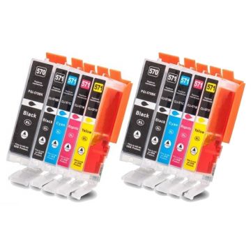 ACTIE: CANON PGI-570 XL / CLI-571 XL Inkt Cartridges Multipack (10st) - Huismerk